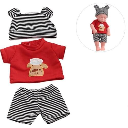 30cm Baby Simulation Doll Clothes Reborn Baby Pajamas Autumn and Winter Girls' Toys Kindergarten Dressing DIY doll clothes
