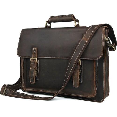 Genuine Leather Male Crazy Horsehide Briefcase Handbag Men Messenger Bag Laptop Bag Maletines Hombre Buy Mens Briefcase
