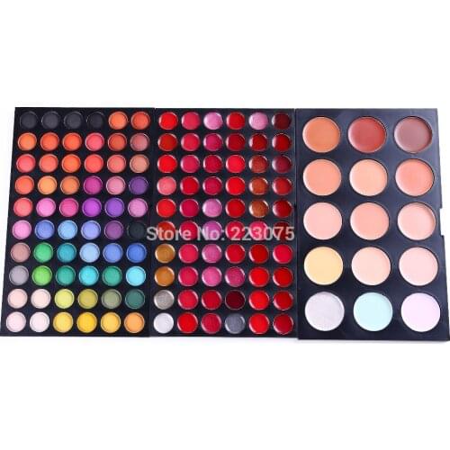Pro 135 colors Makeup Pallette 60 lip gloss 15 Concealer Camouflage 60 eyeshadow Kit Beauty Cosmetic