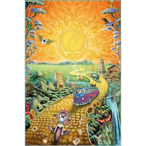 GOLDEN ROAD Art Film Print Silk Poster Home Wall Decor 24x36inch