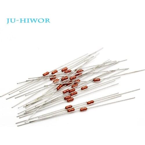 100pcs Thermal Resistors 100K Ohm NTC Thermal Resistor B:3950 NTC 104 104J Glass Packaging