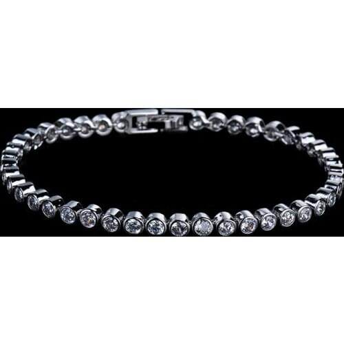 YAN MEI Fashion AAA CZ Bracelet With white Gold Color Women Bracelet GLS0195