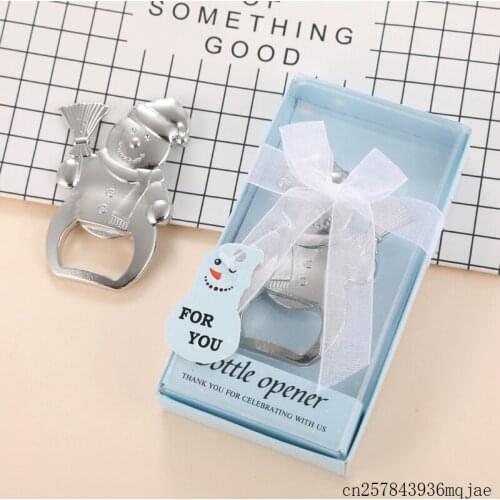 50 Pcs Snowman Bottle Opener Beer Openers Christmas Gifts Winter Theme Event Anniversary Wedding Giveaways