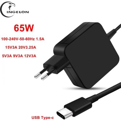 65w charger type c 45w USB C Type C phone Laptop Charger Power Adapter For Yoga 5 Pro X1 B9440UA UX390 Toshib Tecra X40-D Notebo
