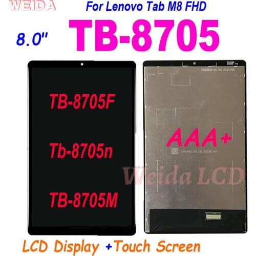 AAA+ New 8.0" LCD For Lenovo Tab M8 FHD TB-8705F tb-8705n TB-8705M TB-8705 LCD Display Touch Screen Digitizer Assembly Replace