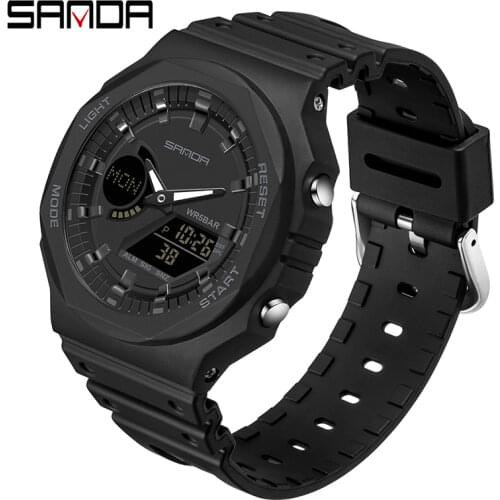 SANDA Fashion New Women Sports Watch G Waterproof Digital LED Ladies Shock Military Electronic Army Wristwatch Clock Girl Reloj