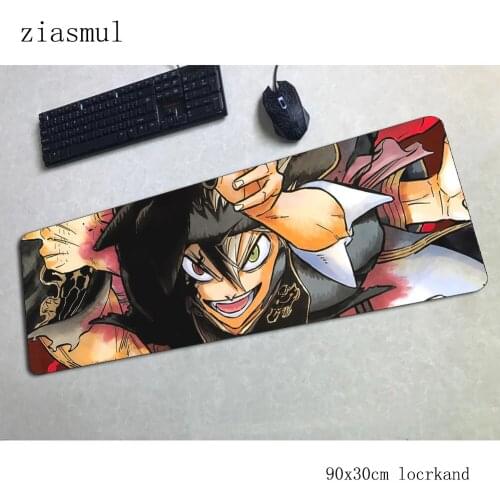 Black clover padmouse 900x300x3mm gaming mousepad game High quality mouse pad gamer computer desk HD print mat notbook mousemat