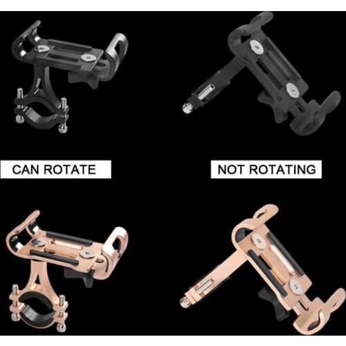 Bicycle Mobile Phone Holder Aluminum Alloy Fixed Bike Rack Mountain Bike Mobile Phone Stand For 3.5-6.5inch Smartphone And GPS