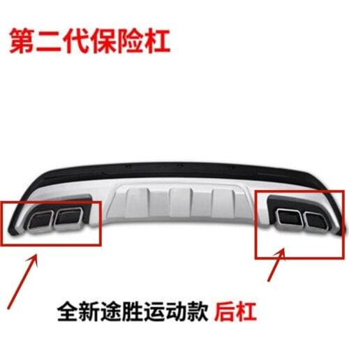 For Hyundai Tucson 2015-2018 ABS car rear bumper false tail throat exhaust pipe trim Plating strip car-styling accessories