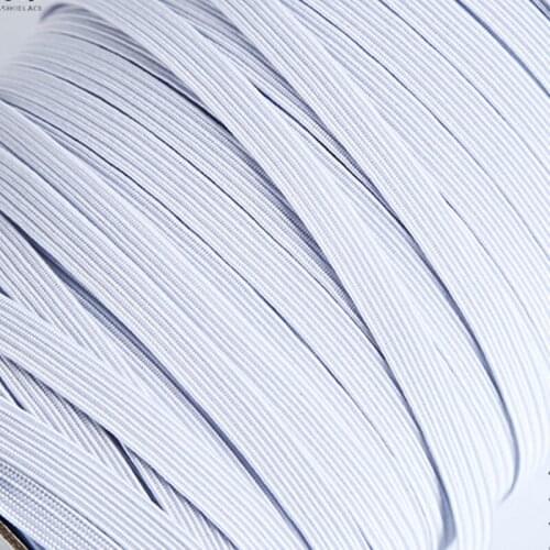 White and Black 100 Yards/Lot 3/6mm High Elastic Sewing Elastic Band Fiat Rubber Band Waist Band Stretch Rope Elastic Ribbon DIY