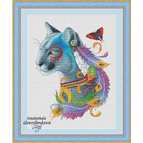 GG RS cotton self-matching cross stitch Cross stitch RS cotton comes with no prints No prints Indian Jaguar