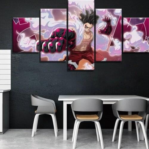 Painting One Piece Wall Art 5d 5 Pcs Diy Diamond Handmade Full Round Drill Embroidery Cross Stitch Picture Anime Mosaic Gifts