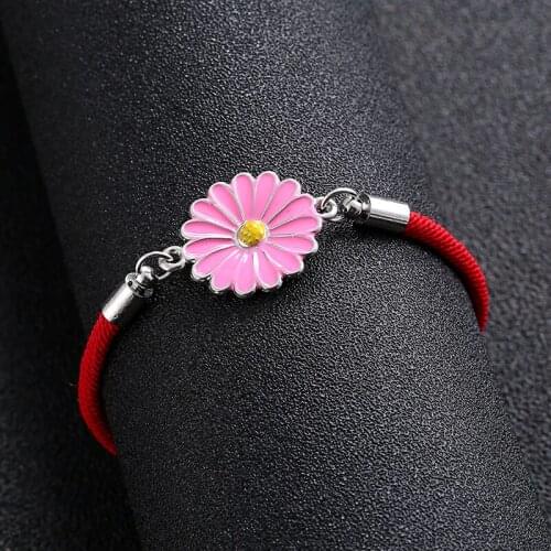 Classic Flower Charm Bracelet bangles for Woman Girl Fashion Chain Adjustable Bracelet For Women Party Gift wholesale