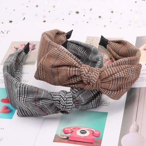 Fashionable Cloth Art Head Bowknot Headband Is Acted The Role Of Article Contracted Stripe Knot Wash Face Hair Band