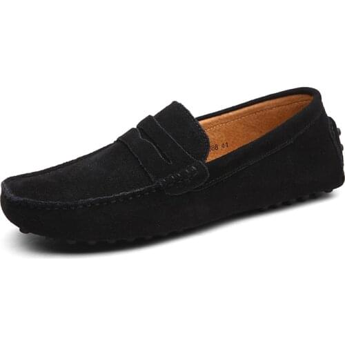 Mens Loafers Fashion Men Slip On Driving Shoes Casual Light Outdoor Flats Moccasins Shoes Man Luxury Suede Lofer Big Size 38-49