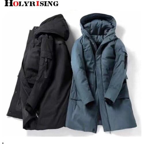 Mens long down jacket 2021 Winter Mens Down Jacket Hooded Fashion White duck down Coat Men Windproof Waterproof Thick 19724