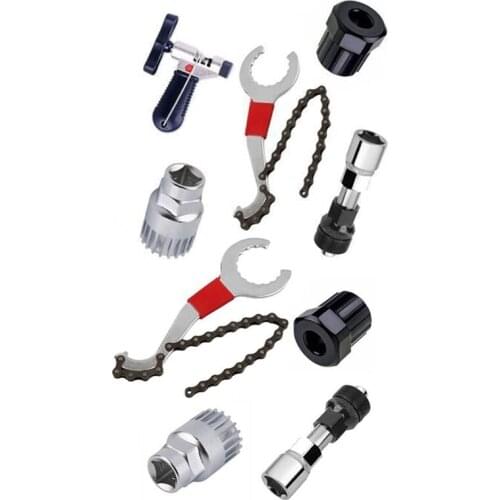 Mountain Bike Bicycle Repair Tool Kits Chain Remover/ Holder Remover/ Freewheel Remover/ Crank Remover Puller Bike Tool Set
