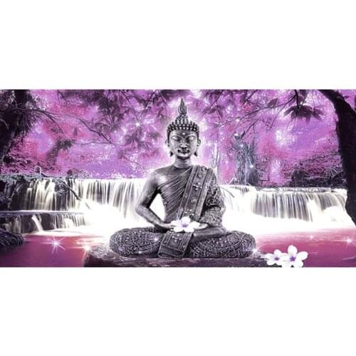 New hot sale super soft canvas AB diamond painting sitting meditation 5d DIY diamond embroidery Buddha mosaic home decoration