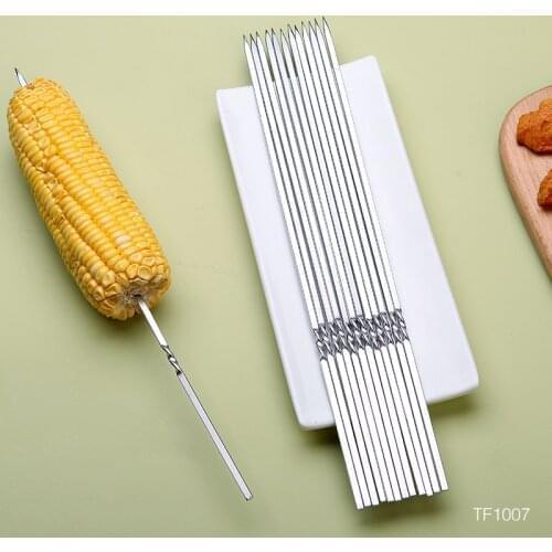 Stainless steel 304 flat sign thickened 40cm outdoor barbecue needle lamb kebab barbecue sign steel sign barbecue accessories