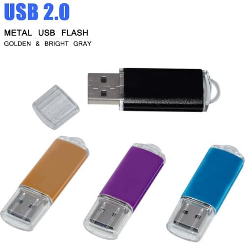 Custom Logo Metal USB Flash Drive 16GB 32GB 64GB usb stick pen drive Pendrive Usb 2.0 usb Flash Memory Stick colorful for gift