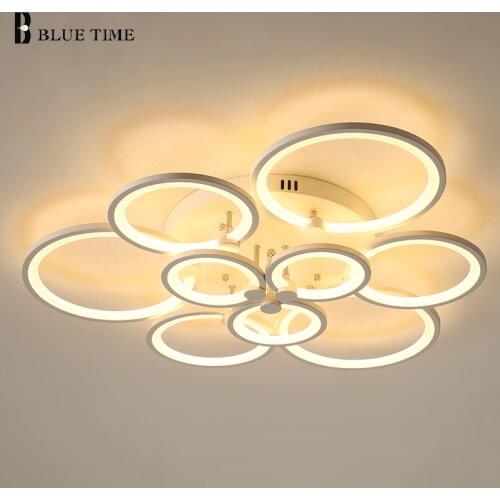 Ceiling Lights For Living Room Circle white or black LED Plafon Decor Bedroom Lamps living room dinning room ceiling light
