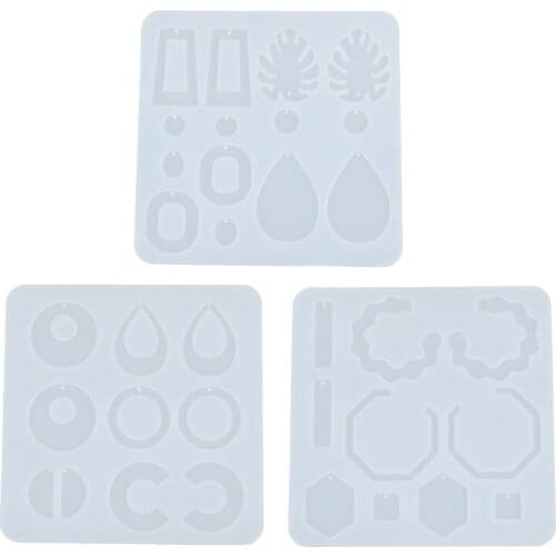 Crystal Epoxy Resin Mold Earring Pendant Casting Silicone Mould DIY Crafts Jewelry Making Tool