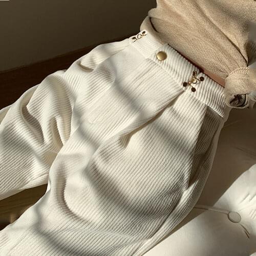 Shzxssfy Women's Corduroy Trousers
