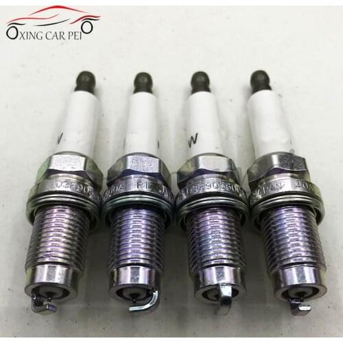 4PCS 03F905600A IZFR6P7 Spark Plug 97153 For Beetle1.2 FOR Audi 1.2 TFSI Seat Skoda V.W 1.2 0242240665 FR6HI332