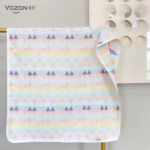 Yazan Baby Summer Blankets Super high quality Newborn safe breathable soft 3 floors Cotton Gauze Blanket Muslin