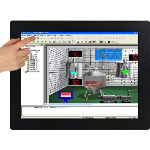 Lcd Monitors Monitor Factory OEM Industrial Rack-mounted LCD Monitors 12.1 Inch 4:3 Display Resistive Touch Screen Monitor PC