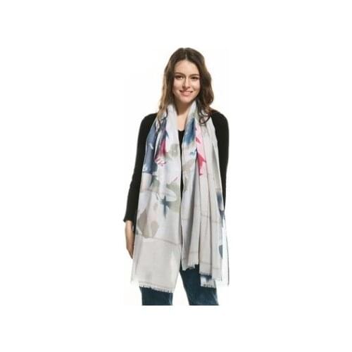 2018 Fashion Women Lurex Plaid Fringe Scarves Shawls Cotton Voile Floral Pattern Fringe Scarf Wrap Hijab Muffler Free Shipping