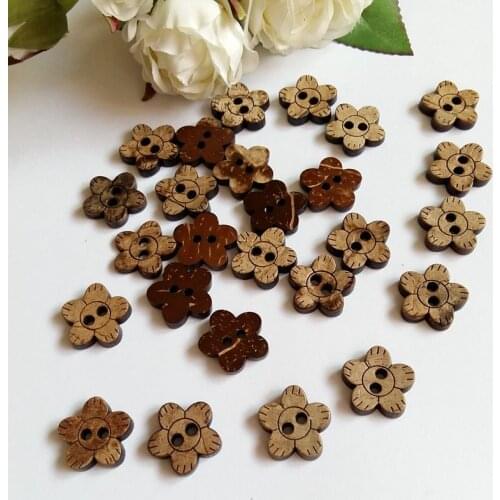 30pcs CNatural Coconut Buttons 17mm Sewing Scrapbooking buttons for craft scrapbook accessory garment accessories 2 Holes