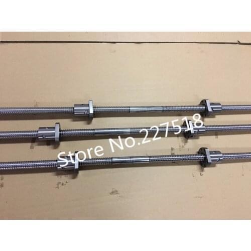 4pcs SFU2505 total length 685mm ball screws left hand thread 262.5mm butt joint Right hand thread 397.5mm