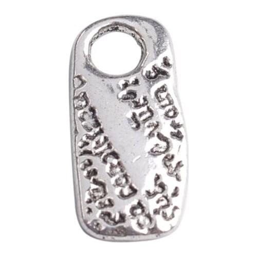 40PCS Antiqued Silver Color Joy Word Charms Pendants A5286