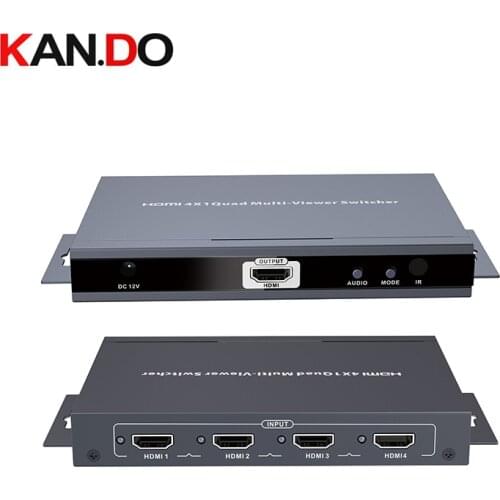 401MS 4x1 HDMI Quad Screen Multiviewer Switcher IR Control Support Seamless Handove hdmi POWER splitter divider