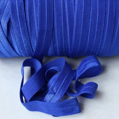 15 mm Solid Color FOE Ribbon-100Yards for #329 Cobalt- Fold over elastic ribbon,50 yards per lot
