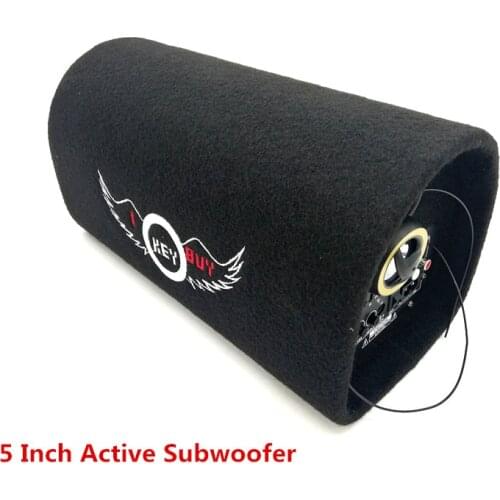 5inch Car Audio Bluetooth Active Speaker Box Subwoofer 12V 220V 120Watts 4Ohm Hifi Motorcycle Home сабвуфер в машину Bass