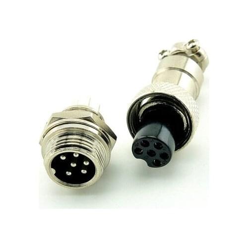 6PIN 12mm GX12-6 core aviation plug cable connector plug + socket 5 pairs