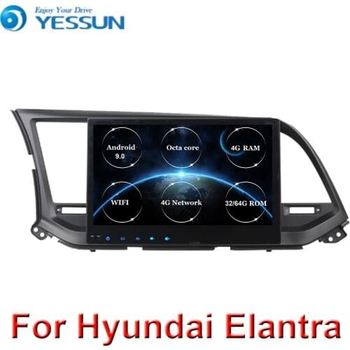 Android 9 Octa core Car DVD Player For Hyundai ELANTRA 2016 2017 WIFI GPS Navigation 2 Din Car Radio Stereo Multimedia Map