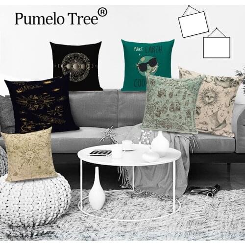 Sun Moon Decoration Cushions Cover Mandala Flower Geometric Throw Pillows Case Milky Way Abstract Cushion Cover Cases for Sofa