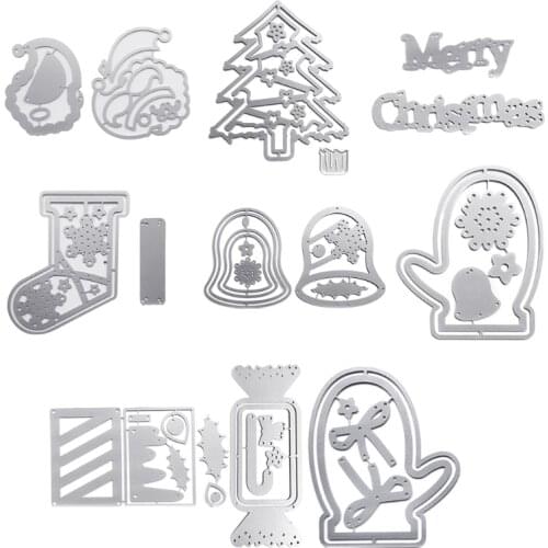 DIY Christmas Series Embossing Card Knife Mould, Carbon Steel Printing Steel Mould for Album Paper Card Making