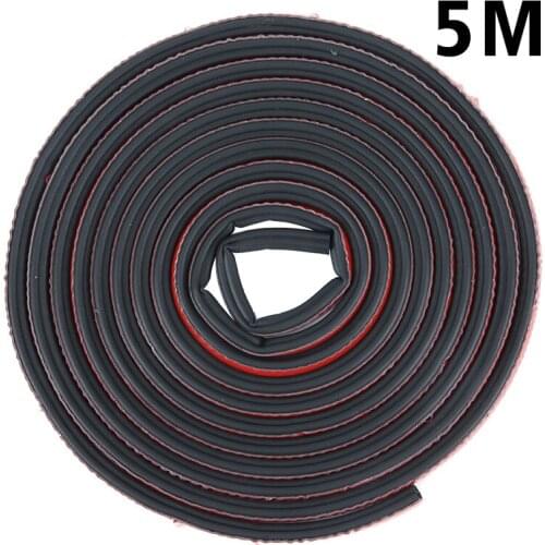 1pc 5M Car Door Rubber Seal Strips Auto Double Layer Sealing Stickers For Trunk Sound Insulation Weatherstrip Accessories