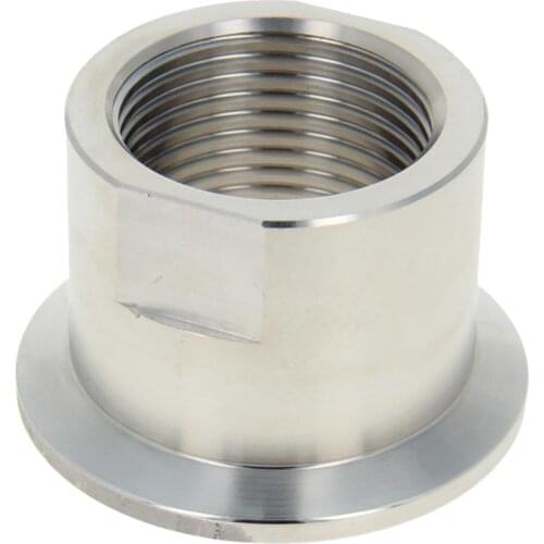 KF40-1 Flange Adapter Inner PT Thread Type 1"x55mm Outer Diameter 304 Vacuum Stainless Steel Flange Thread Cut Both Sides Joints
