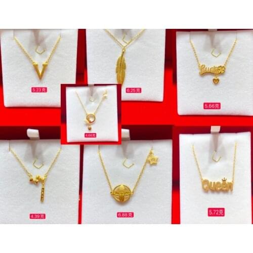 HX 24K Pure Gold Necklace Real AU 999 Solid Gold Chain Brightly Simple Upscale Trendy Classic Fine Jewelry Hot Sell New 2020