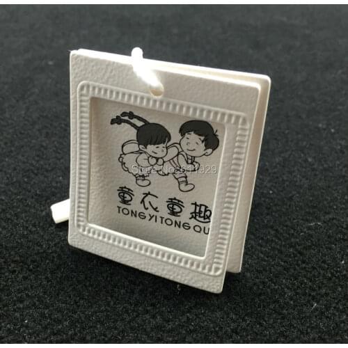 Customized clothing shape cutting tag/embossed tags/garment paper tag printing/clothing label/kids label printing 1000 pcs a lot