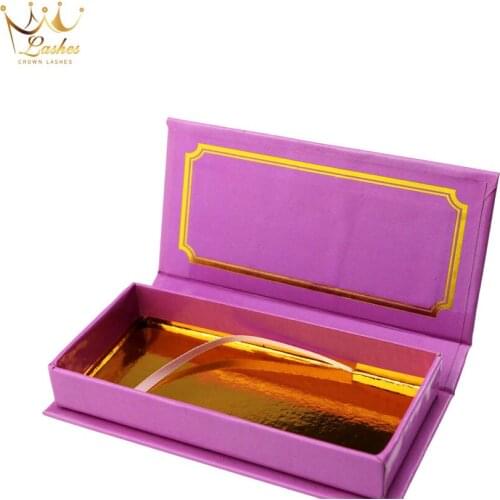 Crown Lashes 3d mink false eyelashes custom box packages private label logo