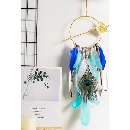 Feather Dream Catcher Wall Art Hanging Macrame Ornaments Nordic Style Craft Car Home Girl Room Decor Dreamcatcher