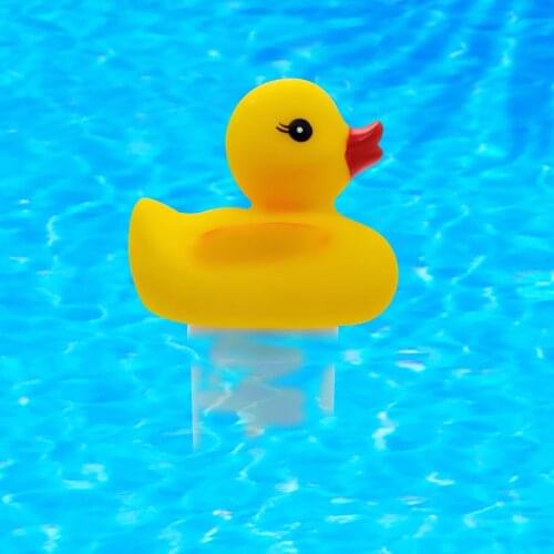 Swimming Pool Cute Duck Floating Chemical Dispenser Floater Chlorine Tablets Dispenser Dosing Device