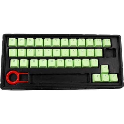 37-Key Non-slip Color Gradient PBT Keycaps Mechanical Keyboard Replacement Caps for Computer