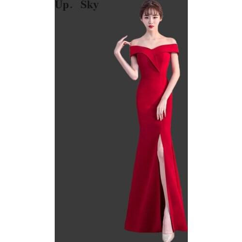New simple fishtail long bridesmaid dress formal dress party dress
